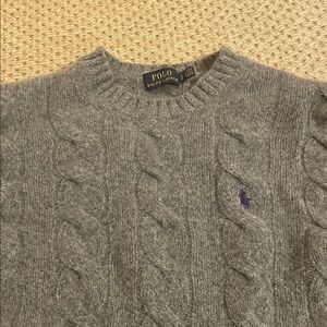 Polo by Ralph Lauren Charcoal Cable Knit Sweater